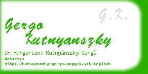 gergo kutnyanszky business card